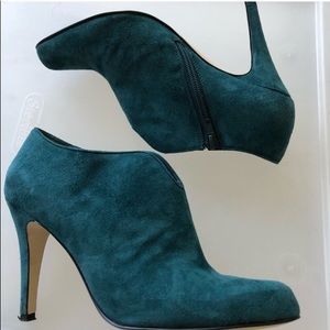 teal ankle booties
